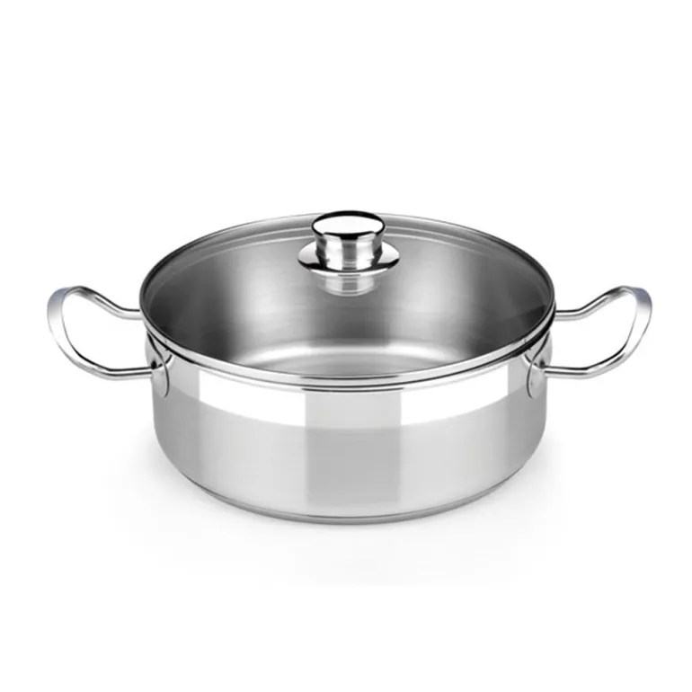 Batería de cocina 9 piezas con rustidera acero inoxidable sin antiadhe