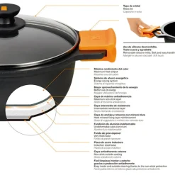 Batería de cocina 7 piezas con sartén Efficient