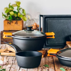 Batería de cocina 6 piezas Efficient con parrilla
