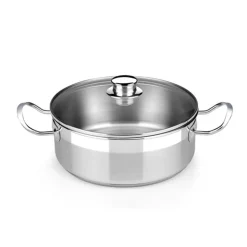 Batería de cocina 9 piezas acero inoxidable sin antiadherente con tapa