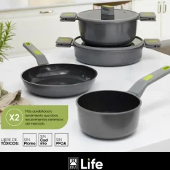 Batería de cocina 9 piezas Life