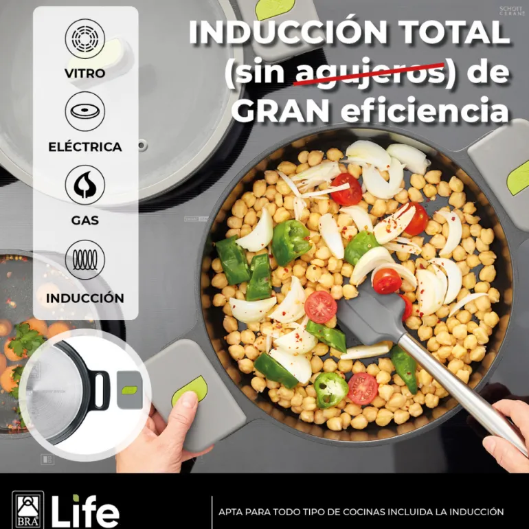 Batería de cocina 9 piezas Life