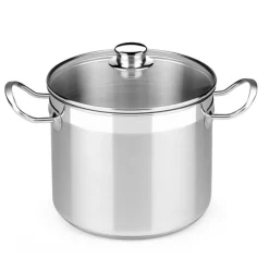 Batería de cocina 9 piezas con rustidera acero inoxidable sin antiadhe