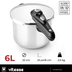 Olla a presión acero inoxidable Vitesse