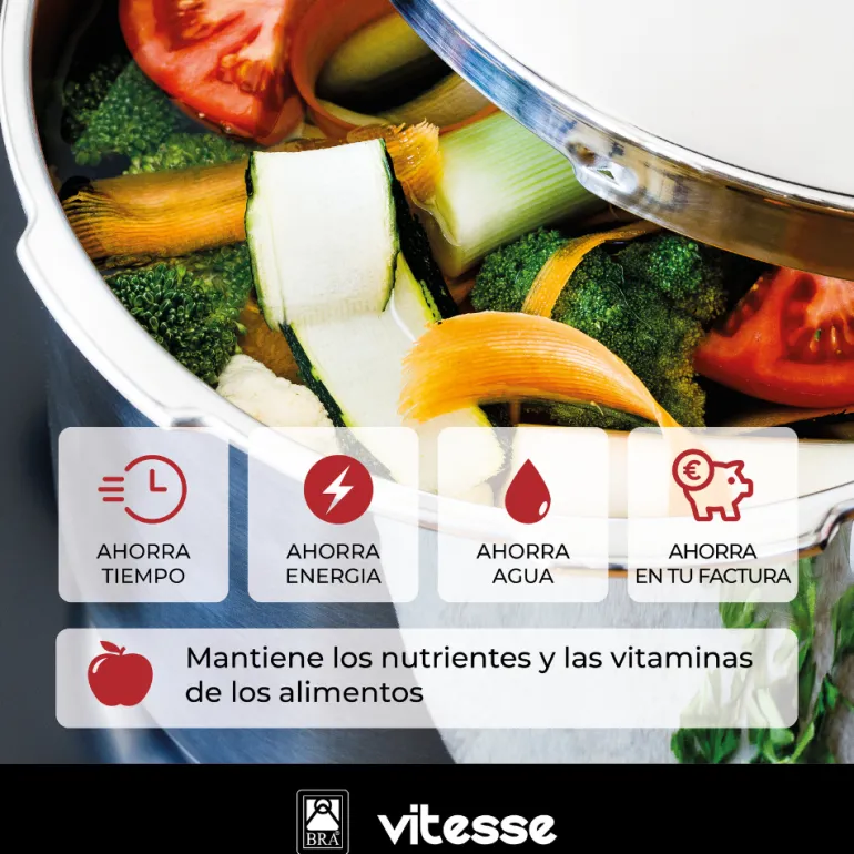 Olla a presión acero inoxidable Vitesse