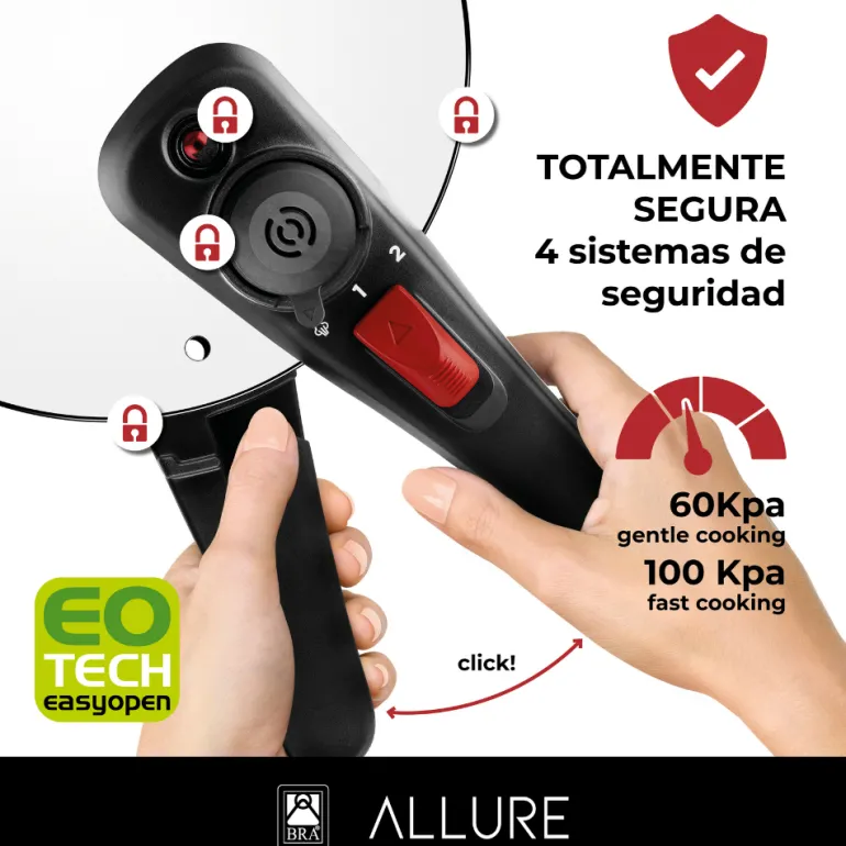 Olla a presión acero inoxidable Allure