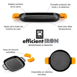 Plancha cuadrada con rayas Efficient Iron
