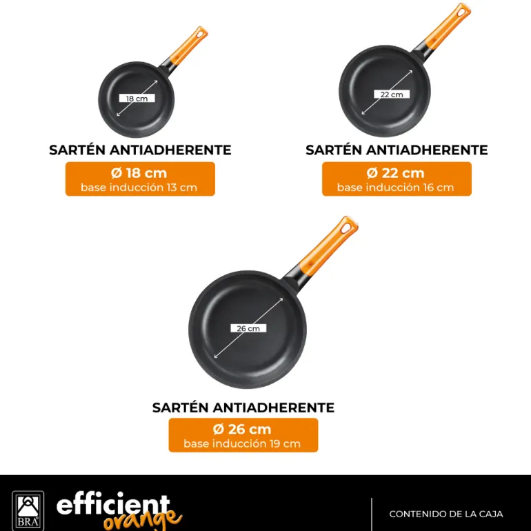 Set de sartenes Efficient Orange